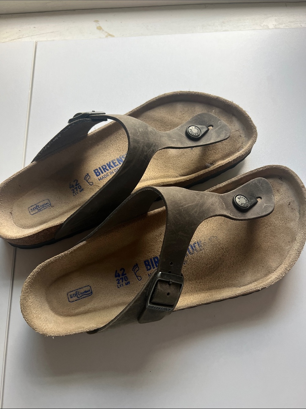 Birkenstock Mens Brown leather  Gizeh